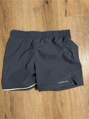 Alphalete Men's Athletic Shorts - Dark Blue with White Trim